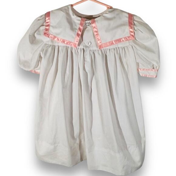 Polly Flinders Dress 4T + Vintage Rosette Smocked - Picture 3 of 12